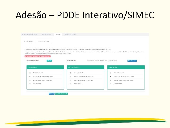 Adesão – PDDE Interativo/SIMEC 