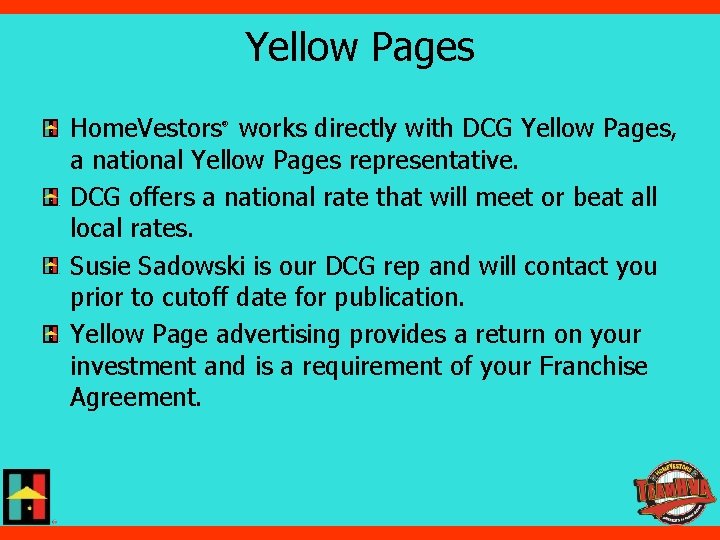 Yellow Pages Home. Vestors works directly with DCG Yellow Pages, a national Yellow Pages