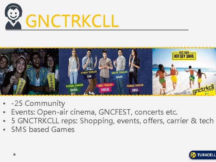 GNCTRKCLL • • -25 Community Events: Open-air cinema, GNCFEST, concerts etc. 5 GNCTRKCLL reps: