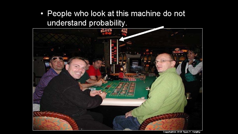  • People who look at this machine do not understand probability. Copyright© 2010