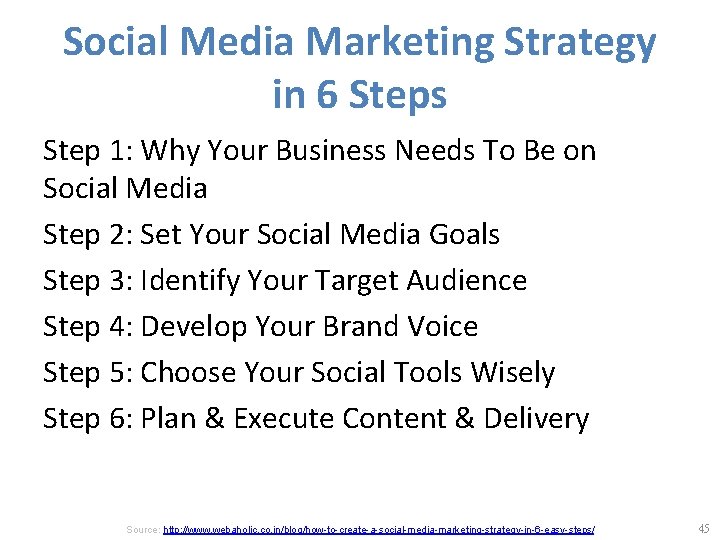 Social Media Marketing Strategy in 6 Steps Step 1: Why Your Business Needs To