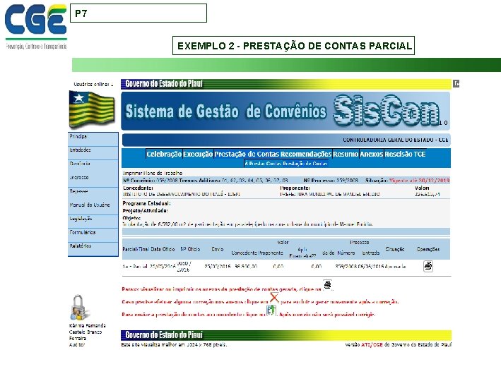 P 7 EXEMPLO 2 - PRESTAÇÃO DE CONTAS PARCIAL 25 