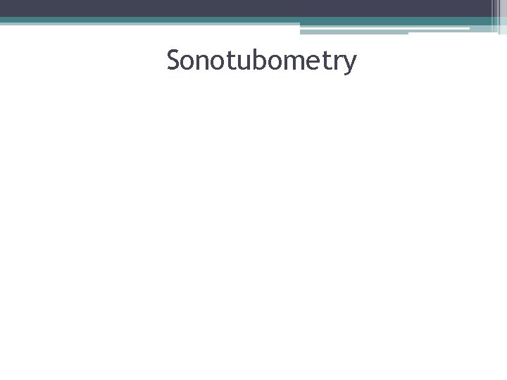 Sonotubometry 
