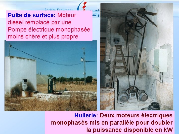 Puits de surface: Moteur diesel remplacé par une Pompe électrique monophasée moins chère et