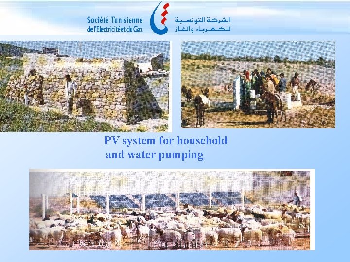 PV system for household and water pumping 
