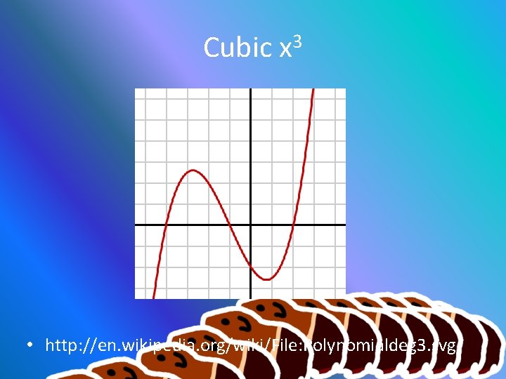 Cubic x 3 • http: //en. wikipedia. org/wiki/File: Polynomialdeg 3. svg 