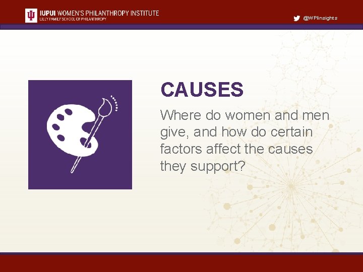 @WPIinsights CAUSES Where do women and men give, and how do certain factors affect