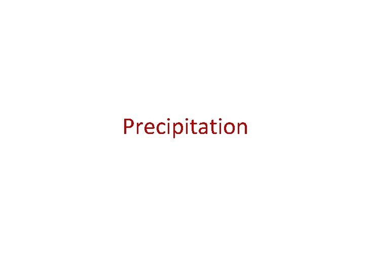 Precipitation 