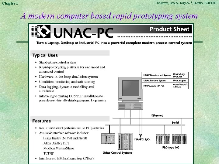 Chapter 1 Goodwin, Graebe, Salgado ©, Prentice Hall 2000 A modern computer based rapid