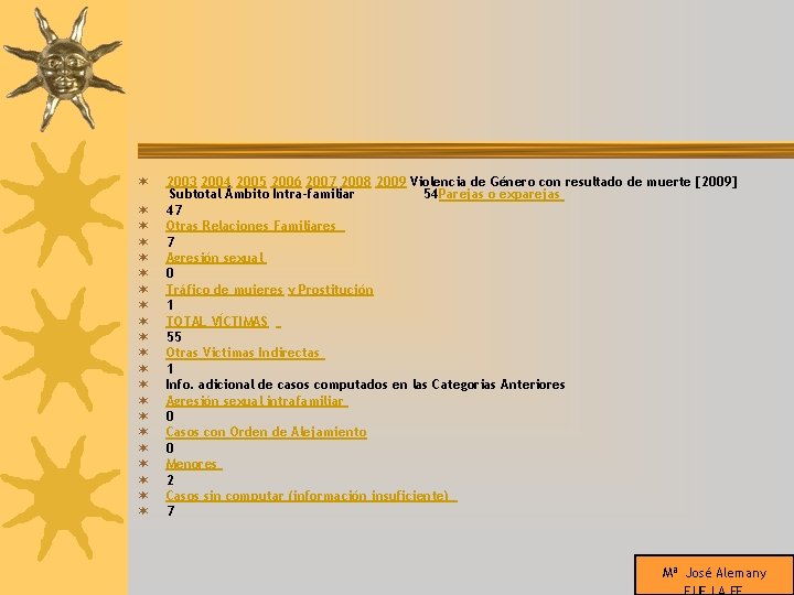 ¬ ¬ ¬ ¬ ¬ ¬ 2003 2004 2005 2006 2007 2008 2009 Violencia