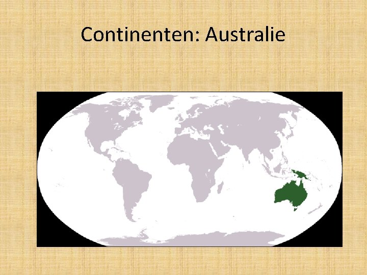 Continenten: Australie 