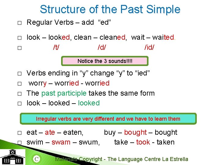 The Language Centre La Estrella Grammar Review The