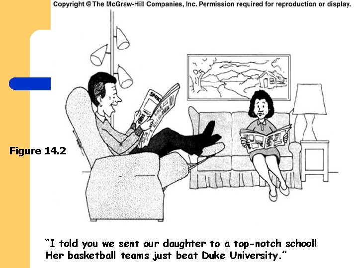 Figure 14. 2 “I told you we sent our daughter to a top-notch school!