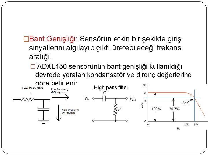 �Bant Genişliği: Sensörün etkin bir şekilde giriş sinyallerini algılayıp çıktı üretebileceği frekans aralığı. �