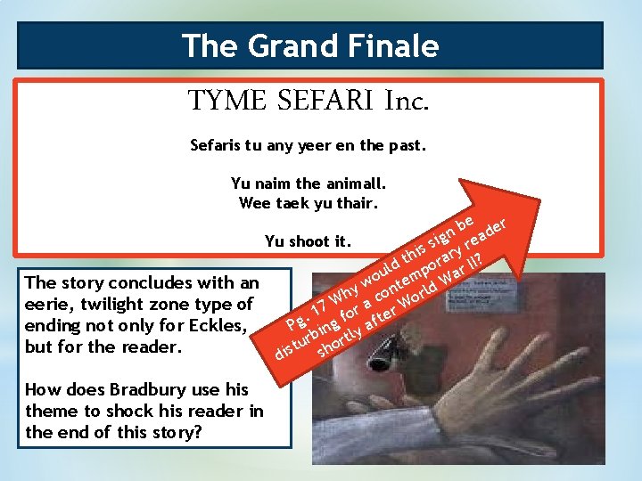 The Grand Finale TYME SEFARI Inc. Sefaris tu any yeer en the past. Yu The Grand Finale TYME SEFARI Inc. Sefaris tu any yeer en the past. Yu