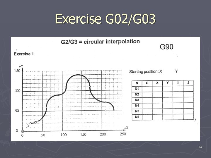 Exercise G 02/G 03 12 