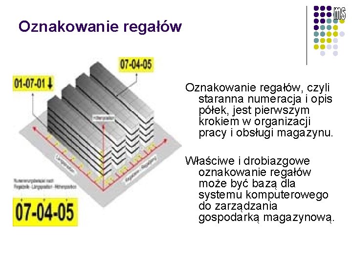 Oznakowanie regałów, czyli staranna numeracja i opis półek, jest pierwszym krokiem w organizacji pracy