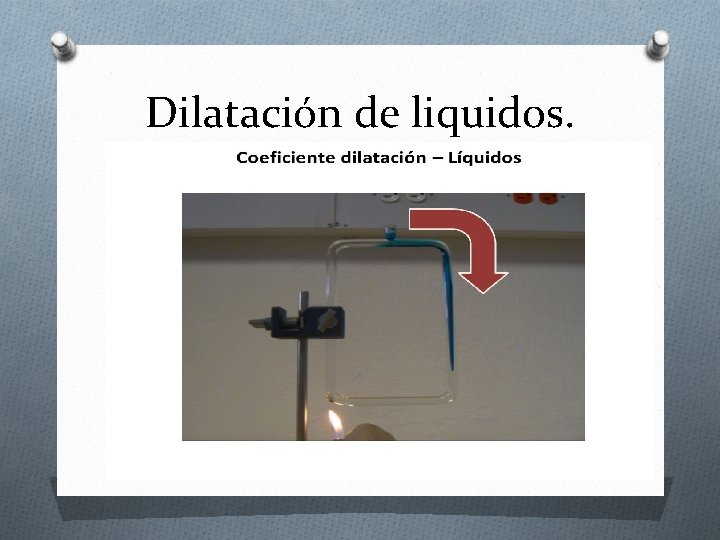 Dilatación de liquidos. Dilatación de liquidos.