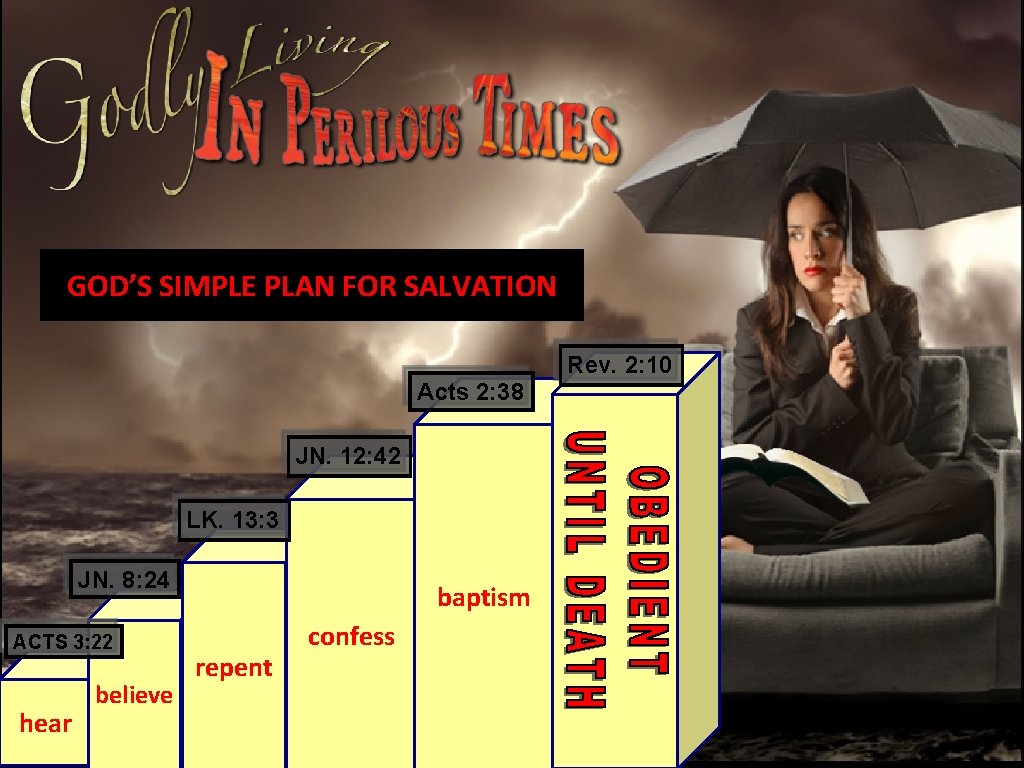 GOD’S SIMPLE PLAN FOR SALVATION Rev. 2: 10 Acts 2: 38 JN. 12: 42 GOD’S SIMPLE PLAN FOR SALVATION Rev. 2: 10 Acts 2: 38 JN. 12: 42
