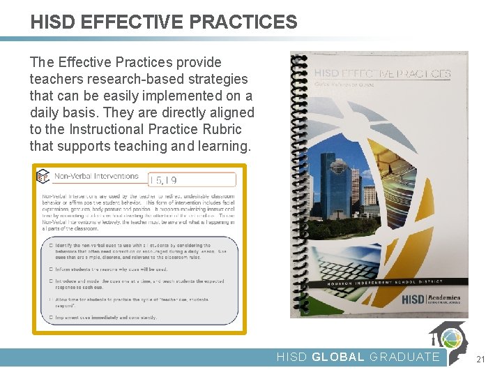HISD EFFECTIVE PRACTICES The Effective Practices provide teachers research-based strategies that can be easily
