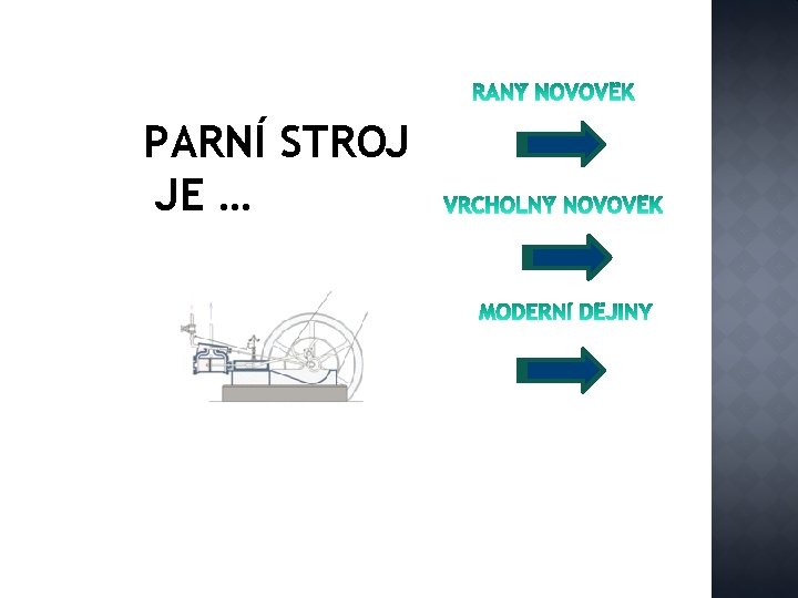 PARNÍ STROJ JE … 