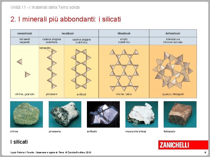 Unità 11 - I materiali della Terra solida 2. I minerali più abbondanti: i