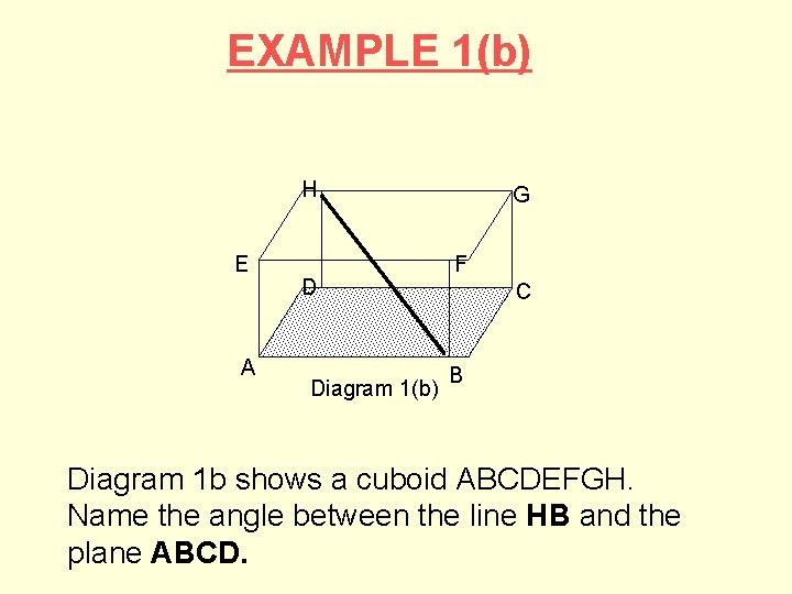 EXAMPLE 1(b) H E A D Diagram 1(b) G F C B Diagram 1 EXAMPLE 1(b) H E A D Diagram 1(b) G F C B Diagram 1