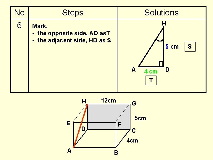 No Steps Solutions 6 Mark, - the opposite side, AD as. T - the No Steps Solutions 6 Mark, - the opposite side, AD as. T - the