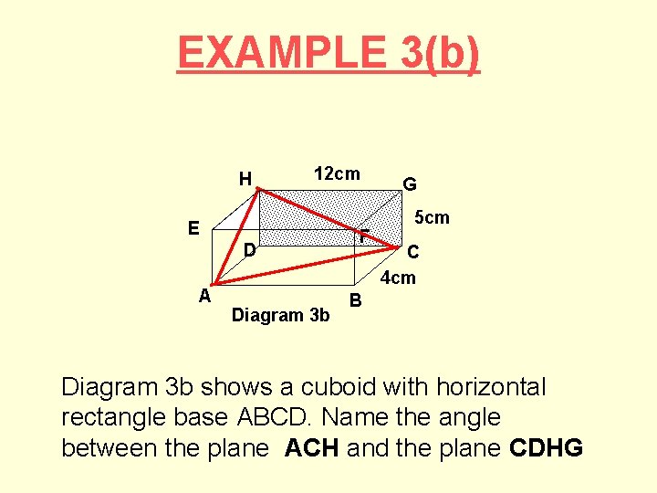 EXAMPLE 3(b) H 12 cm E D A Diagram 3 b F G 5 EXAMPLE 3(b) H 12 cm E D A Diagram 3 b F G 5