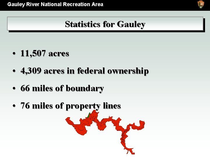 Gauley River National Recreation New River Gorge National River Area Statistics for Gauley •