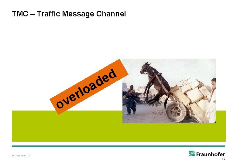 TMC – Traffic Message Channel a o rl e v o © Fraunhofer IIS