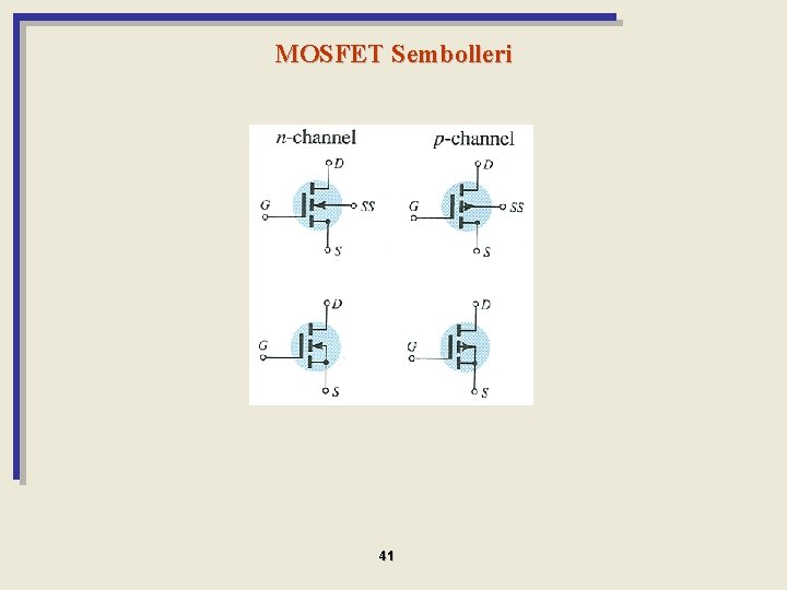 MOSFET Sembolleri 41 