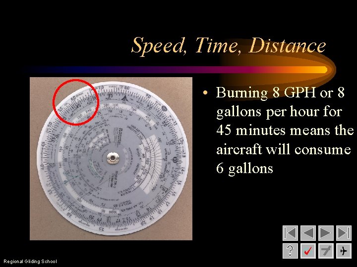 Speed, Time, Distance • Burning 8 GPH or 8 gallons per hour for 45