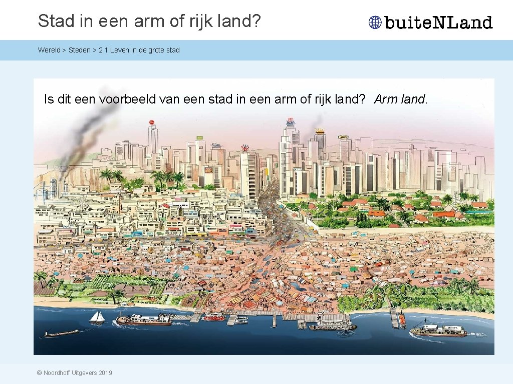 Stad in een arm of rijk land? Wereld > Steden > 2. 1 Leven