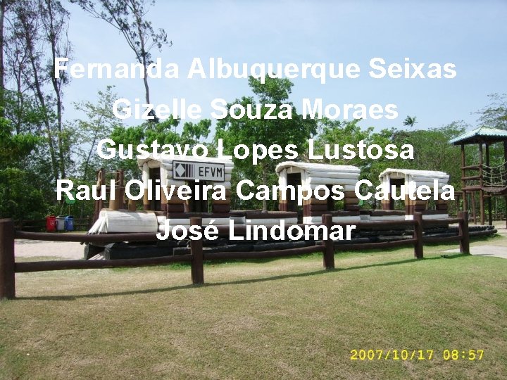 Fernanda Albuquerque Seixas Gizelle Souza Moraes Gustavo Lopes Lustosa Raul Oliveira Campos Cautela José