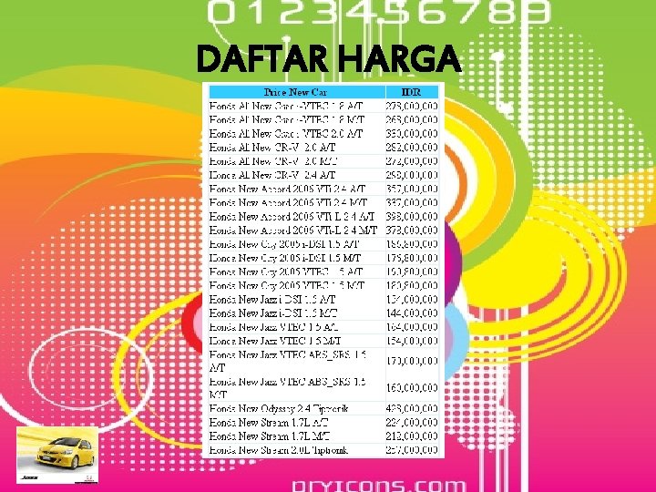 DAFTAR HARGA 