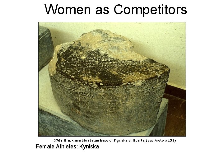 Women as Competitors Female Athletes: Kyniska 