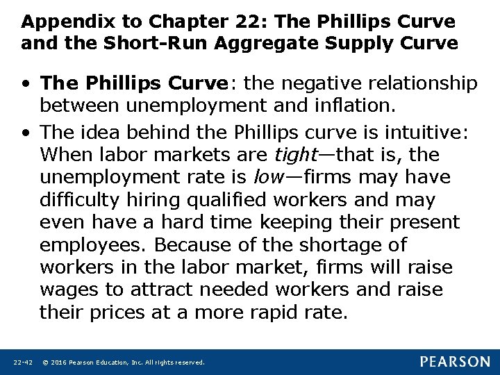 Appendix to Chapter 22: The Phillips Curve and the Short-Run Aggregate Supply Curve •