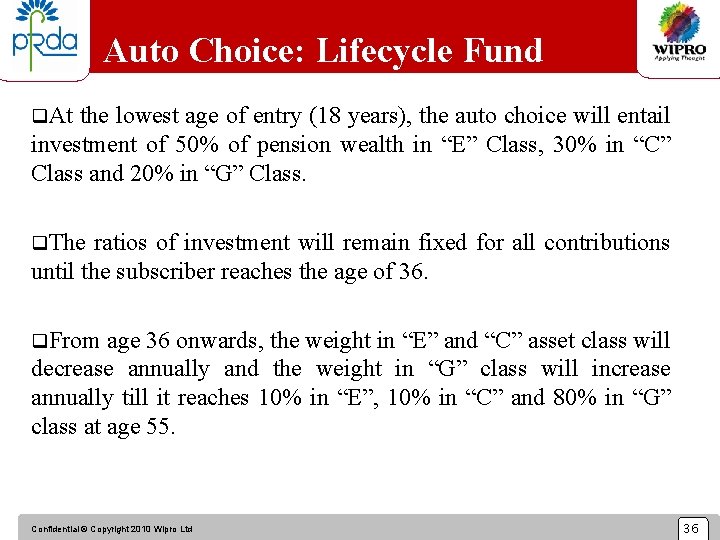 Auto Choice: Lifecycle Fund q. At the lowest age of entry (18 years), the