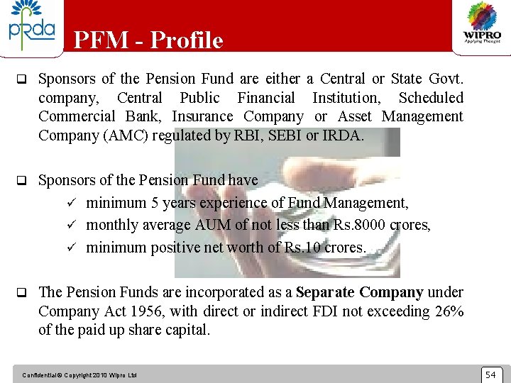 PFM - Profile q Sponsors of the Pension Fund are either a Central or