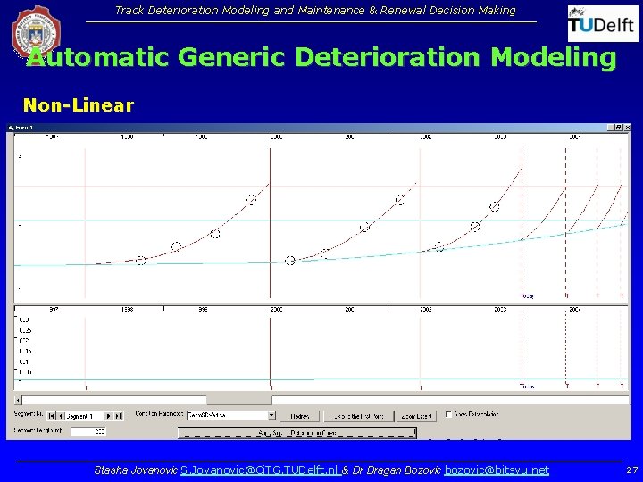 Track Deterioration Modeling and Maintenance & Renewal Decision Making Automatic Generic Deterioration Modeling Non-Linear Track Deterioration Modeling and Maintenance & Renewal Decision Making Automatic Generic Deterioration Modeling Non-Linear