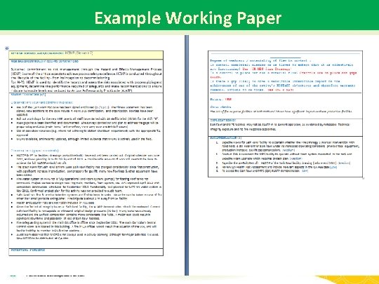 Example Working Paper 