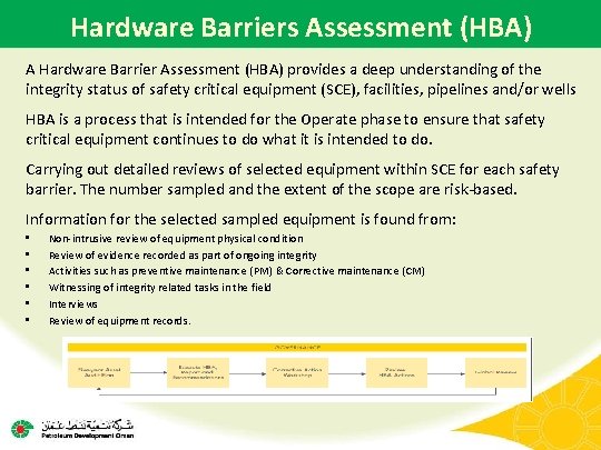 Hardware Barriers Assessment (HBA) A Hardware Barrier Assessment (HBA) provides a deep understanding of