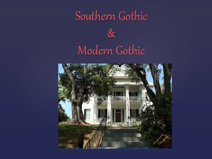 Southern Gothic & Modern Gothic 