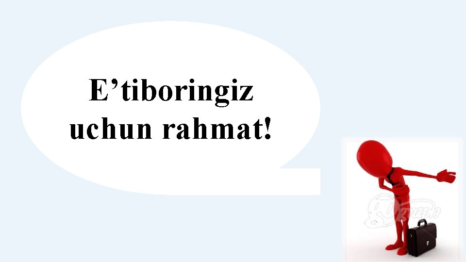 E’tiboringiz uchun rahmat! 