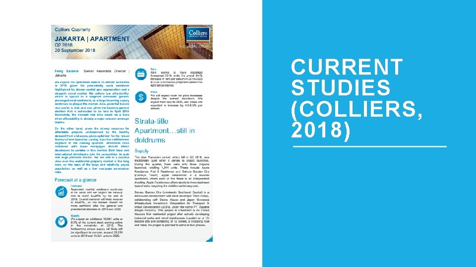 CURRENT STUDIES (COLLIERS, 2018) 