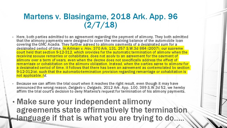 Martens v. Blasingame, 2018 Ark. App. 96 (2/7/18) • Here, both parties admitted to