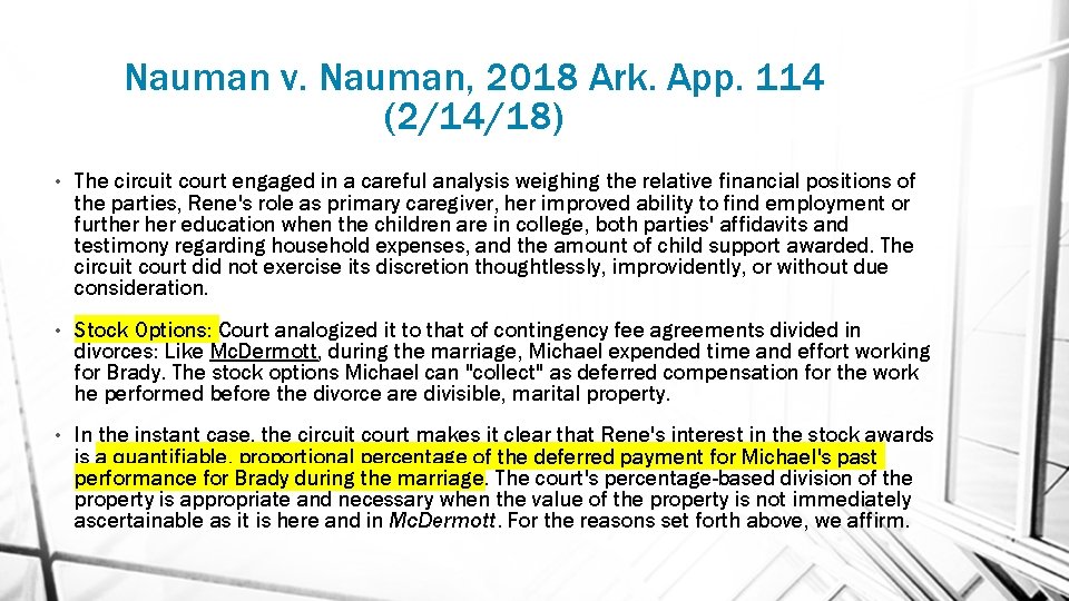 Nauman v. Nauman, 2018 Ark. App. 114 (2/14/18) • The circuit court engaged in