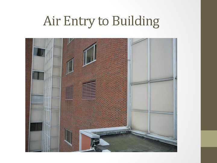 Air Entry to Building 