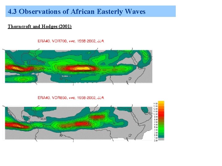 4. 3 Observations of African Easterly Waves Thorncroft and Hodges (2001) 